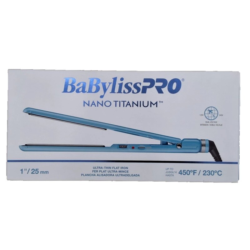 Ultra BaBylissPRO Nano Titanium-Plated Ultra-Thin Straightening Iron - 1" -