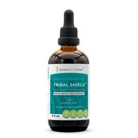 Secrets of the Tribe Tribal Shield Alcohol-Free Extract, High-Potency Herbal Drops, Tincture Made from Elder Flower, Calendula, Lemon Balm, Echinacea, Oregon Grape. Virus/Infection Support 4 oz