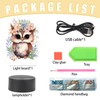 SHEGZHUC Diamond Painting Bedside Lamp Touch Diamond Painting Owl LED