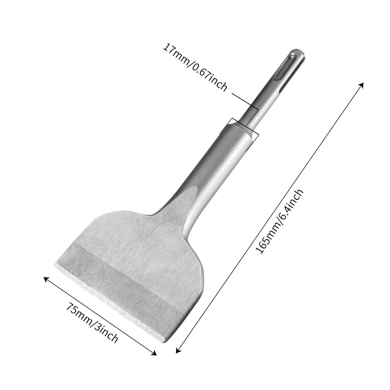 HPMAISON Chisel SDS Plus, 165mm*75mm SDS-Plus Widening Series Chisels, Cracking