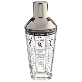 Franmara 8151-BX Recipe Cocktail Shaker, Stainless Steel/Glass