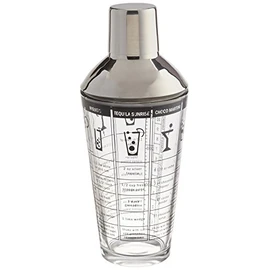 Franmara 8151-BX Recipe Cocktail Shaker, Stainless Steel/Glass