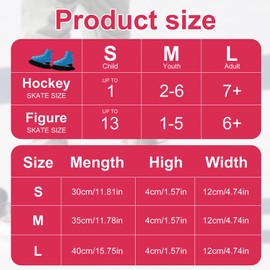 Ulifebetter Ice Skate Blade Covers, Absorbent Ice Skate Guards Hockey Skate Blade Protector Guards Figure Skates Covers Ice Skating Accessories for Hockey Skates, Figure Skates and Ice Skates(Black/M)