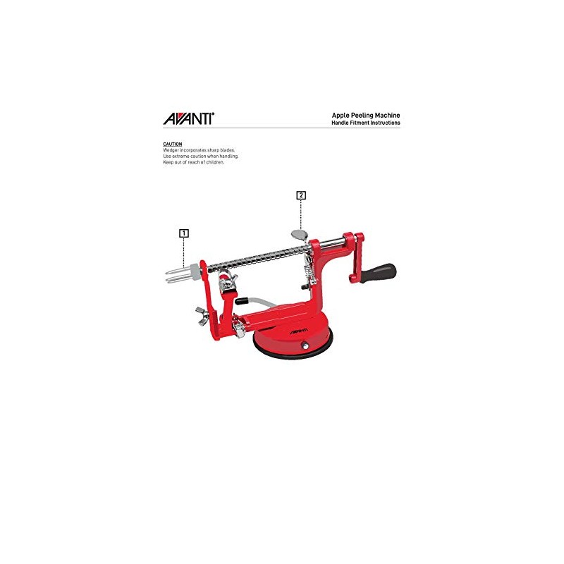 Avanti 12916 Apple Peeling Machine, Red