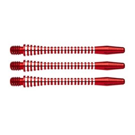 Red Dragon Extra Grip Aluminium Red Medium Dart Shafts – 2 Sets Per Pack (6 Shafts in Total) & Red Dragon Checkout Card