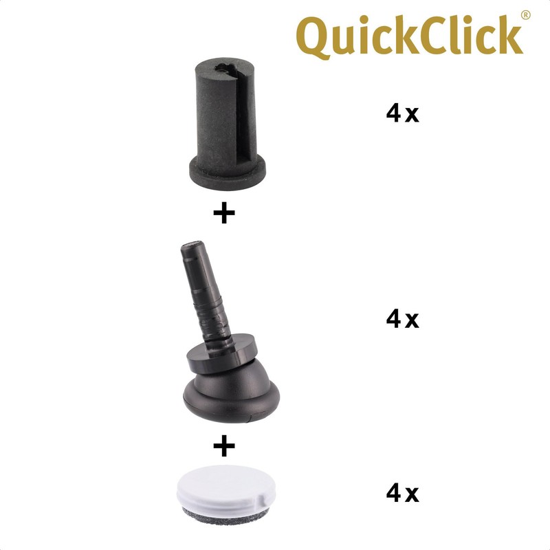 Wagner QuickClick® Chair Gliders Reversible Wool Felt + Plastic Silencer