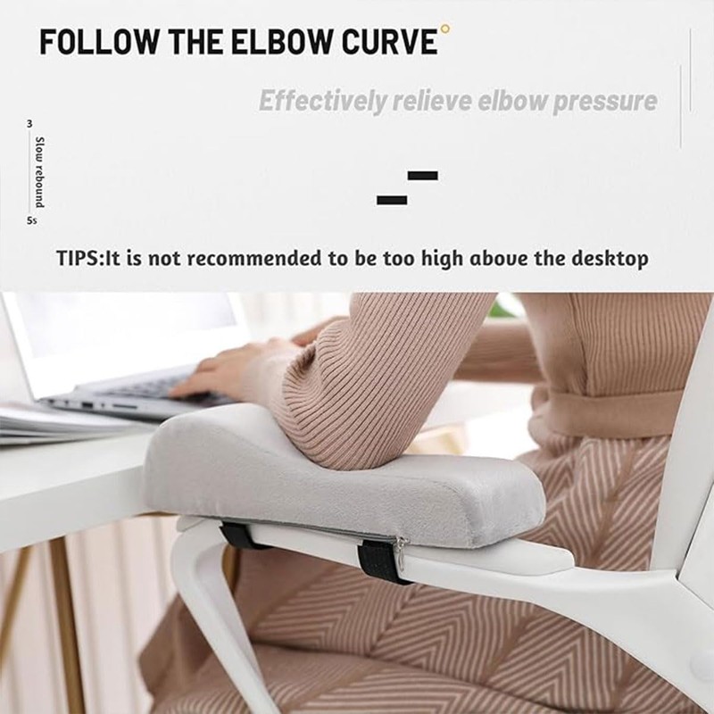 AIMALL Memory Foam Armrest Pads for Office Chairs - Thickened