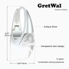 GretWal Antique Silver Huggie Hoop Earrings for Women Glitter Clear