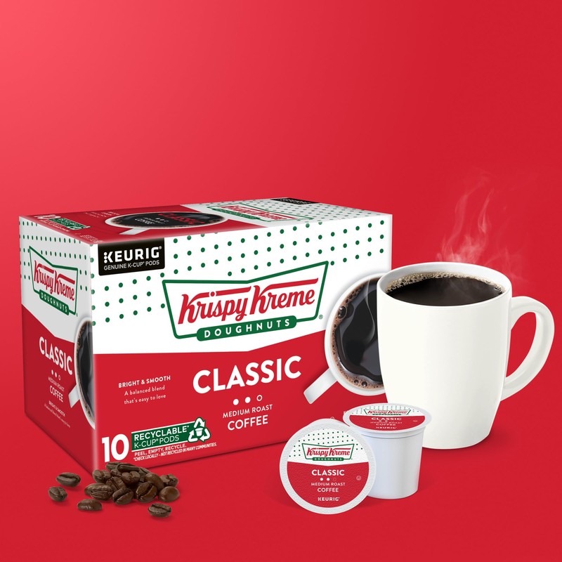 Krispy Kreme Classic Keurig Single-Serve K-Cup Pods, Medium Roast Coffee,