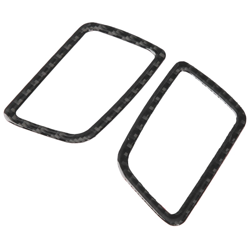 2pcs Carbon Fiber Dashboard Air Vent Cover Trim Paste Installation