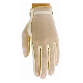 Lady Classic Solar Full Finger Golf Glove Beige Medium Worn on Right Hand