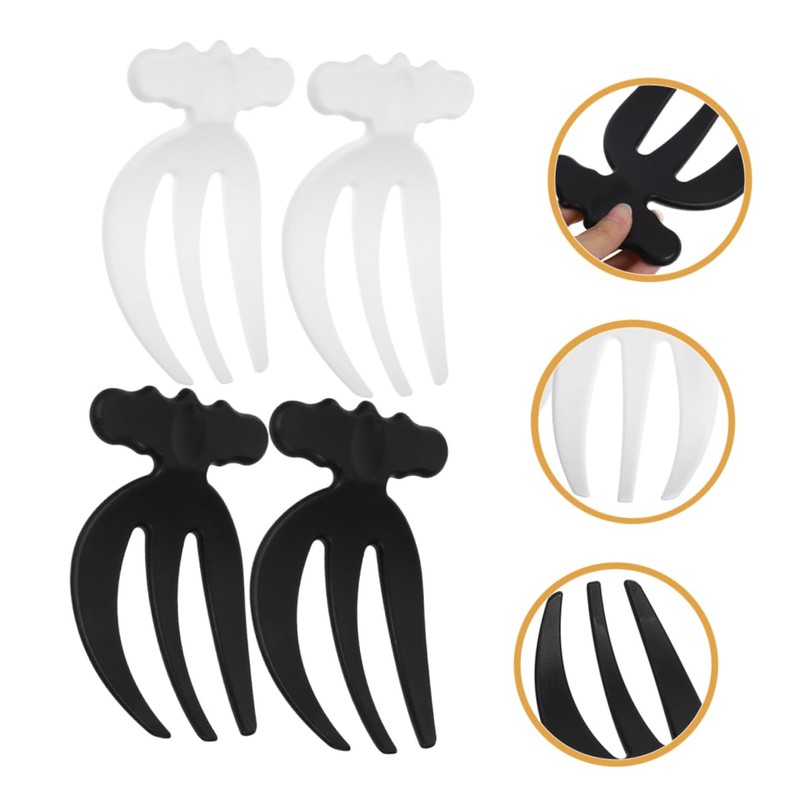 BIUDECO Pcs Salad Hands Forks Reusable Salad Claw Short Handle
