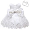 LZH Christening Dresses for Baby Girl 0-3 Months, Baby White