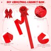 12 Pieces Christmas Cabinet Ribbons Xmas Door Ribbon Cabinet Bows