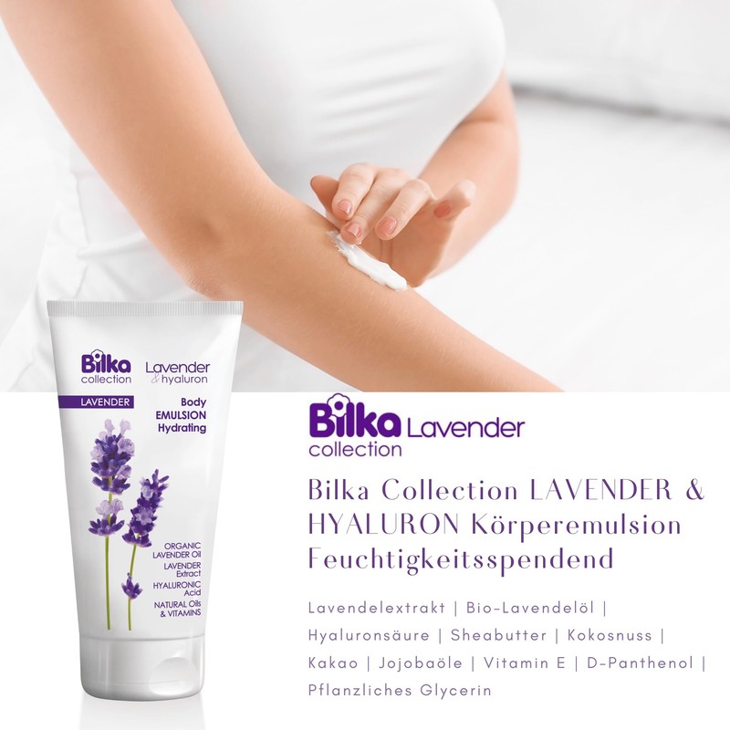 Bilka Collection Lavender & Hyaluron Body Emulsion Hydrating, Feuchtigkeitsspendend Körperlotion