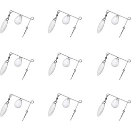 Fishing Spinner Blades for Crappie Spinnerbait - Crappie Fishing Spinner Spin for Jig Lure (11PCS Silver Colorado Willow Spinners)