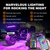 Nilight RGB LED Rock Lights Kit 4 PCS 18LED Wide