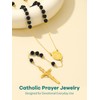 Supcare Prayer Beads for Men Women Rosary Catholic Necklace with