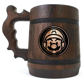 Gamer Beer Stein, Super Smash Bros Beer Gift, Video Game Beer Tankard, Geek Gift, Gift for Gamer, Gift for Him, Engraved Beer Mug