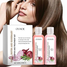 OUHOE Onion Biotin And Rosemary Shampoo And Treatment Silicone Free Shampoo For All Hair Types Conditioner Hair Care Growth Shampoo
