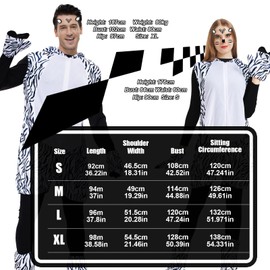 JONRRYIN Zebra Costume, Jungle Costume Unisex Adult with Ears and Tail, Animal Costume Adults, Animal Onesie Animal Costume Fancy Dress Costumes for Cosplay Parties Carnival (S)