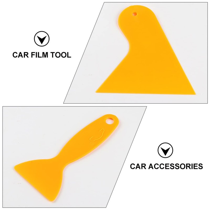 CIYODO 10pcs Car Film Scraper Car Tint Car Squeegee Yellow