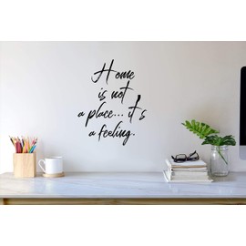 Adamant Decals Home is not a Place…it’s a Feeling Inspirational Wall Decal for Home Vinyl Wall Art Quote for Bedroom Living Room Decor Classroom Home Vinyl Wall Art Removable Decoration