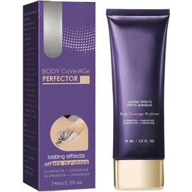Body Coverage Perfector Natural Glow Leg And Body Makeup Concealer with Waterproof Lasting Effect, 74 ml / 2.5 fl oz, Purple