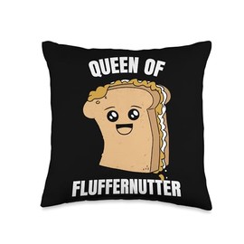 Marshmallow Cute Queen Of Fluffernutter Childs Surprise Throw Pillow