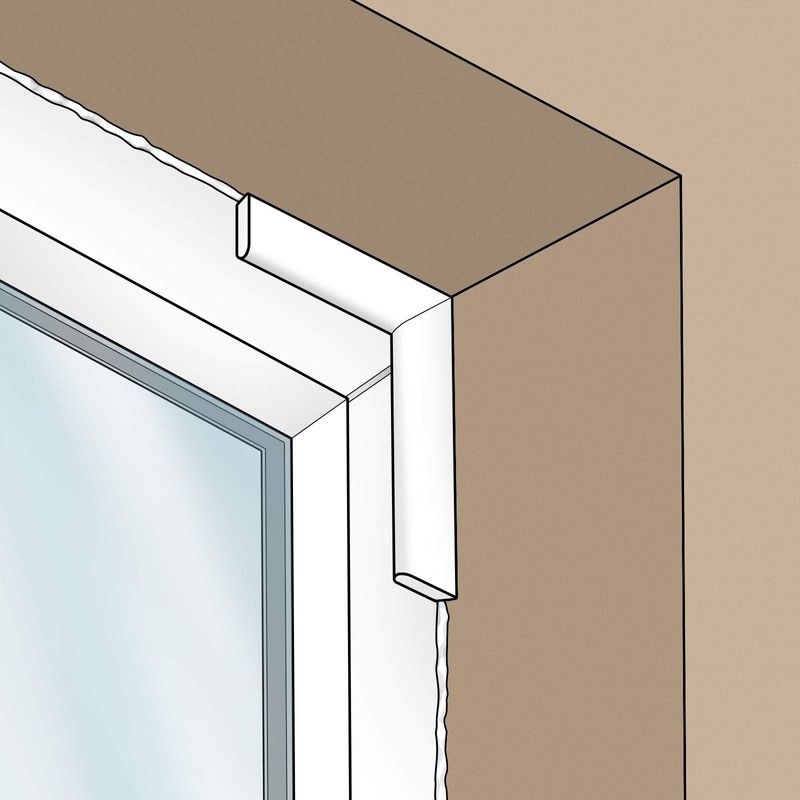 White, 20mm x 5m Cloaking Fillet uPVC Plastic Window Door