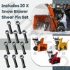 20 Pack ASP2400D Snow Blower Shear Pin Set for EGO