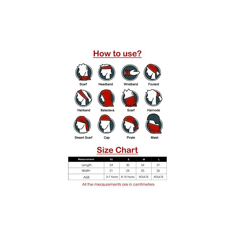 Neck Gaiter Face Mask Balaclava Neckerchief Bandanna Headband Multi Functional