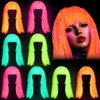 Suncalla 8 Pack Neon Foil Tinsel Wigs Glow in The