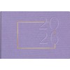 rido/idé Septimus 2026 Pocket Calendar "Lavender" | A6 Landscape Textile
