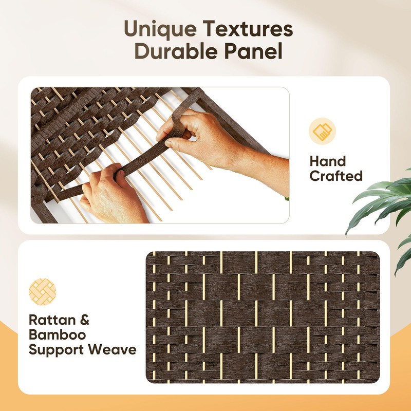 JOSTYLE Room Divider 4 Panel Portable Room Divider Panel Wall,