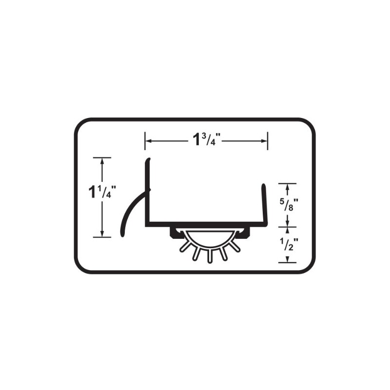 M-D Building Products 69562 48 in. Bronze Aluminum U-Shape Commercial