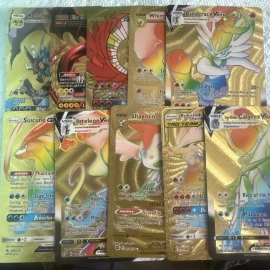 Pokémon  Gold Foil Fan Art Cards Lot Of 10 Total NM