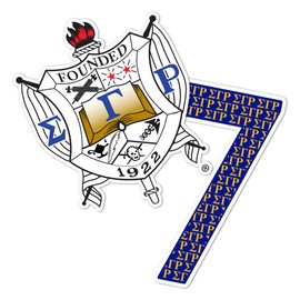 Desert Cactus Sigma Gamma Rho Sticker SGR Poodles Divine 9 Cross Over Line Number 4 Inch Set Decal Laptop Water Bottle Car (4in Line #7)