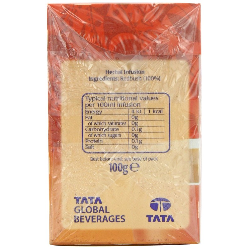 Tetley Redbush 40 Teabags 100 G (pack Of 6, Total