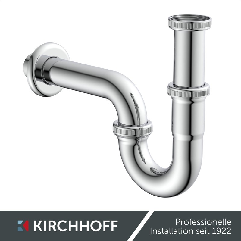 KIRCHHOFF Siphon Sink Plus, Siphon with Extra Long Drain Pipe