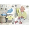 King Cole 4819 Knitting Pattern Baby Cardigans and Blanket in
