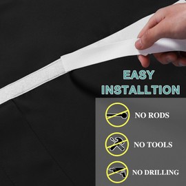 Turquoize Blackout Door Curtain Panel for French Door Curtains Solid Teal Curtains for Tricia Door Panel Single Panel-Thermal Insulated & Privacy Assured Window Drape - 2 Panel, Black