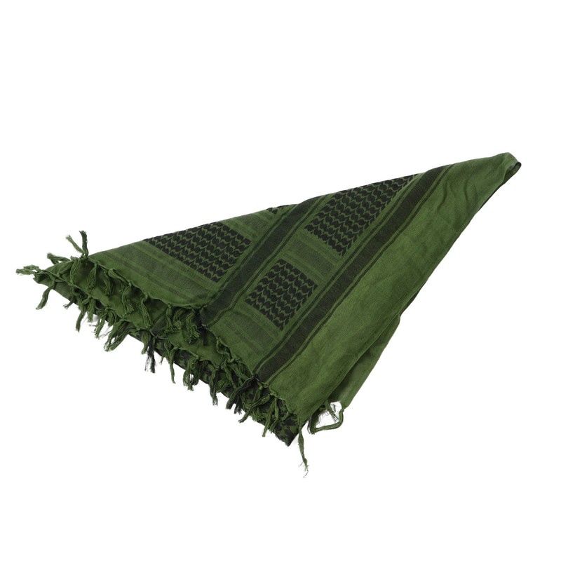 Scarf Head Wrap Breathable Kerchief Comfortable Shawl Green with Tassels