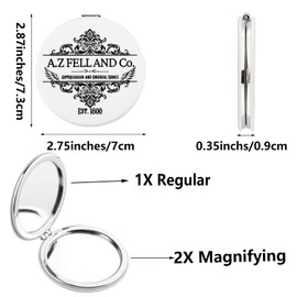 SEIRAA A.Z. Fell and Co Pocket Mirror Angel Demon TV Show Gifts Crowley Snake Gifts Ineffable Husbands Gifts (1800)