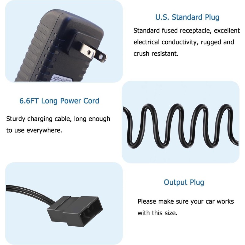 Guy-Tech 6 Volt Blue Battery Charger for Power Wheels BCG69