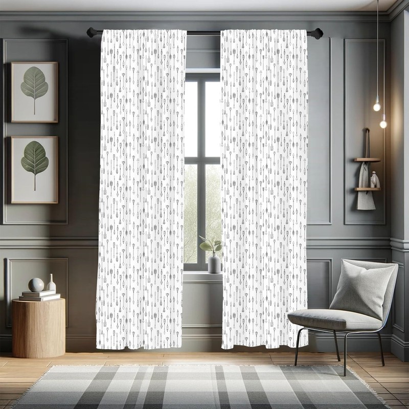 Lunarable Tribal Cortina de Microfibra, Estilo Primitivo Flecha, Window Treatments