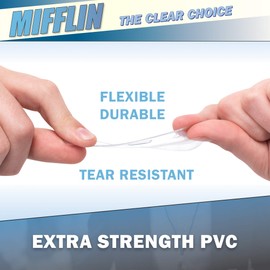 Mifflin-USA Horizontal ID Name Badge Holder (Clear, 3.5x2.25 Inches, 10 Pack), Waterproof and Resealable Plastic Card Holders