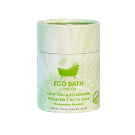 Eco Bath London Uplifting and Refreshing Epsom Salt Bath Soak, Tube 250g, Epsom Bath Salt Made with Frankincense and Mandarin Essential Oils, Magnesium Bath Salts, Best to Use After Workout