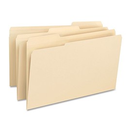 Business Source 1/3-cut 1-ply Tab File Folders, Legal (16516)