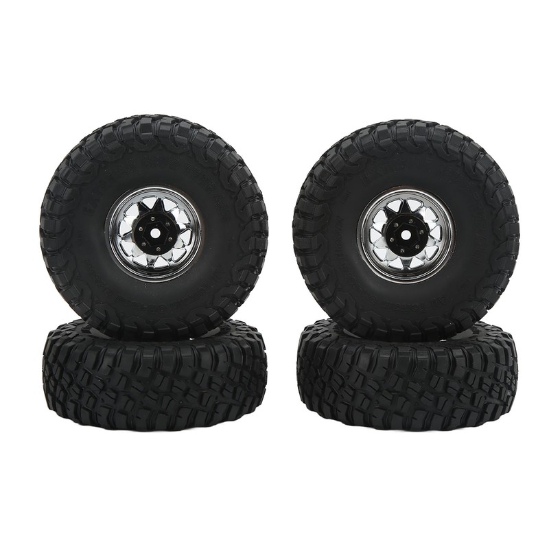 4PCS 1.9in Wheel Tires with 10 Holes Hub Uneven Gravel